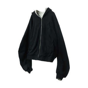 Top Trending Classical Customized Logo Embroidered Polyester/Cotton Fleece Winter Streetwear Casual Pullover Zipper Men's - Product Image 5