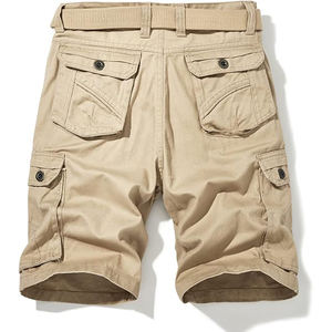 Pantalones cortos Cargo ligeros de calidad superior para hombre, pantalones cortos de trabajo de secado rápido, multibolsillos, 100% algodón, patrón sólido, tela de estambre - Product Image 2