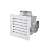 Ventilation extérieure carrée moderne en aluminium, amortisseur de chauffage, persienne de retour d'air étanche à la pluie, mural pour entrepôts
