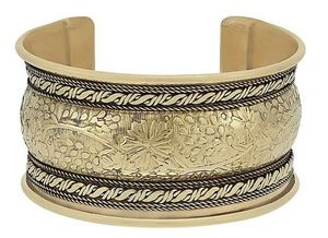 Handmade Luxury Fine Brass Cuff Bracelet Adjustable Wide Wrist Bangle with Heart Shape Fashion Jewelry <b>Statement</b> for Gifts - Product Image 5