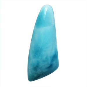Piedra preciosa suelta de cabujón de Larimar Natural genuino 100% para la fabricación de joyas finas tamaño 3-21 MM pulido suave corte elegante Color azul - Product Image 1