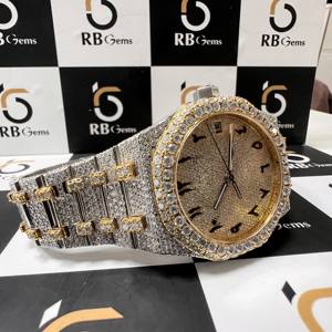 Reloj de Pulsera de Lujo para Hombre, con Esfera de Diamantes, Mecánico, de Acero Inoxidable, con Moissanita Certificada VVS, Estilo Hip Hop, 26 mm, Nuevo Lanzamiento 2024 - Product Image 1
