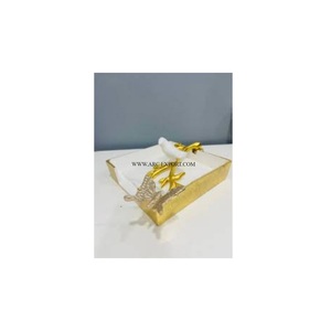 Restaurant Table Top Porte-Papier De Soie Vintage Plaqué Or Décoration De Table Maison Vaisselle Table À Manger Distributeur De Mouchoirs - Product Image 1