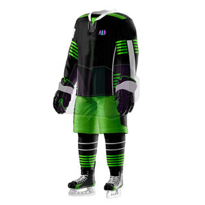 Uniforme de Hockey sobre Hielo de Moda, Transpirable, Absorbente de Humedad, Colores Personalizables, Logotipo, Hecho 100% de Tela de Poliéster para un Mejor Rendimiento del Jugador - Product Image 2