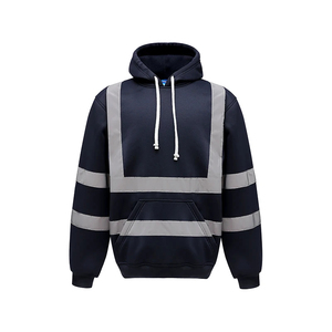 Sweat à capuche de sécurité réfléchissant haute visibilité personnalisé pour l'hiver, avec logo personnalisé, veste de sécurité à manches longues pour hommes - Product Image 3