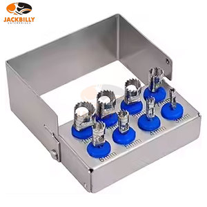 ชุดเจาะทรีฟินทันตกรรมทำจากสแตนเลส8-Pcs ชุดเครื่องมือยึดหัวกรอฟันแบบแมนนวล - Product Image 4