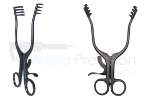 Rétracteur chirurgical manuel auto-serrant Weitlaner pour ORL, hôpital, clinique, classe I, 4x4 dents, acier inoxydable - WPS-BV-21 WORLD - Product Image 5