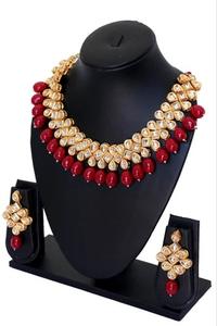 Top fabricant indien dernière conception élégante ethnique de haute qualité plaqué or Kundan collier boucles d'oreilles Tikka femmes accessoires - Product Image 2