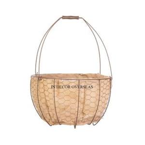 Aspecto atractivo, chapado en oro de alta calidad, diseñador de hojas de primera calidad y vidrio transparente, elegante cesta de regalo de boda de la India - Product Image 2