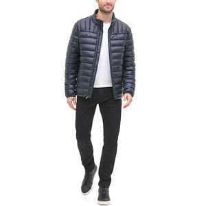 Customized <b>Men's</b> Winter <b>Bomber</b> <b>Jacket</b> Bright Face Short Thick Shiny Puffer with Hood Trendy Canvas Style - Product Image 2