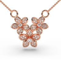 Collier élégant en argent sterling 925 vintage avec diamant rose Panache cultivé en laboratoire certifié IGI, Inde |   Pendentif coloré unisexe