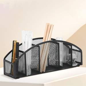 Antique style metal pen holder for vintage inspired study <b>desk</b> and professional <b>office</b> environment decoration - Product Image 1