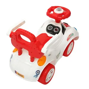 High Quality PP plastic material baby ride 2 in 1 4 wheel push hand along ride on toy car baby children twist car with push han