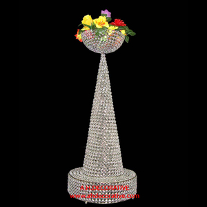 Florero moderno con cuentas de cristal de hierro para jardín, Iglesia y decoración navideña, jarrón de mesa ligero - Product Image 4