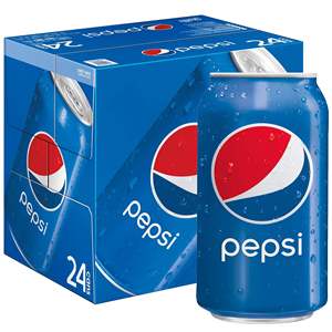 <strong>Pepsi</strong> Soda 12 fl oz Cans, <strong>24</strong> Pack - Caffeinated Cola Drink - Product Image 1
