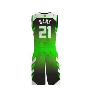 2025 nouveaux ensembles d'uniformes de basket-ball noirs personnalisés uniformes de basket-ball réversibles respirants Sublimation - Product Image 4