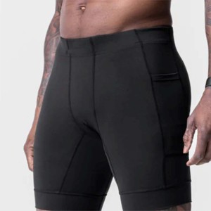 Shorts d'entraînement de compression haute performance pour hommes - Taille élastique, toile plate, respirant, séchage rapide pour la salle de sport et la course à pied - Product Image 6