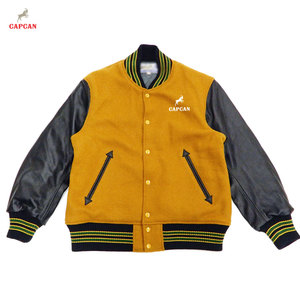 Veste d'hiver classique à toucher doux, style varsity, avec col montant et logo frontal, design respirant et écologique pour hommes - Product Image 1