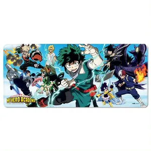 Tapis de souris de jeu RGB XL My Hero Academia, imperméable et chauffant, imprimé carré, accessoires informatiques avec utilisation pour clavier - Product Image 1