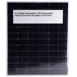 Panneau solaire pliable polycristallin Patanjali Renewable 210W avec couvercle avant en verre - Product Image 2