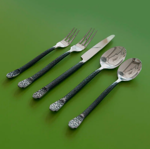 Cubertería clásica elegancia juego de cubiertos de metal vajilla evento de boda juego de cubiertos cena cuchillo cuchara tenedor hogar restaurante Decoración - Product Image 3