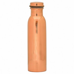 Botella de agua de cobre puro 100% con diseño Ayurvédico de boca ancha, tapa de rosca de alta calidad para gimnasio, Camping, estilo de vida, hombres y mujeres - Product Image 3