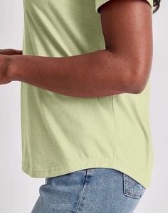 Camiseta de algodón informal de alta calidad para mujer, camiseta de manga corta transpirable e imprimible personalizada, talla XL - Product Image 3