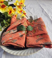 Vente en gros de serviettes de table florales gaufrées torchon en coton avec tissage gaufré torchons de cuisine chiffons absorbants de nettoyage du thé