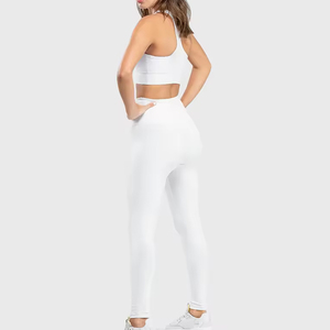 Conjuntos Deportivos de Yoga para Mujer, Diseño Sólido, Transpirable, Spandex, Poliéster, Casual, Holgado, Sublimado, Impresión Personalizada - Product Image 2