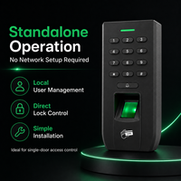 Biyometrik Parmak İzi Erişim Kontrolü Okuyucusu 125kHz RFID Kart PIN Logosu LCD Ekran Wiegand İletişimi Bağımsız Çalışma