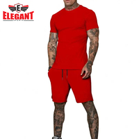 T-shirts et shorts d'été unisexes, vêtements de sport jogging, 2 pièces avec logo personnalisé, ensembles d'été pour hommes par Elegant Sports