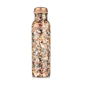 High quality 100% Pure <b>Copper</b> <b>Bottles</b> 1L Hammered Yoga <b>Bottle</b> Ayurveda Health Benefits <b>Copper</b> Customized Water <b>Bottles</b> - Product Image 4