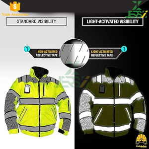Men's Hi-Vis Safety Jackets with Reflective Stripes Custom OEM Bulk Supplier Manufacturer Maximum Visibility Work Bombers - Product Image 5