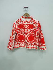 Handmade Suzani <b>Jacket</b>, Embroidered <b>Jacket</b>, Winter <b>Jacket</b>, <b>Hippie</b> Short <b>Jacket</b>, Velvet Short Boho <b>Jacket</b> Oversized <b>Jacket</b> - Product Image 3