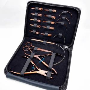 Kit d'outils pour extensions de cheveux, pinces professionnelles, ciseaux et outils de précision pour une application d'extensions de cheveux sans couture - Product Image 2