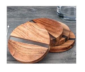 ที่รองแก้วไม้เรซินทำมือที่ทำด้วยมือถาดรองแก้วกาแฟและเบียร์สไตล์นางฟ้าสุดหรูจากอินเดีย - Product Image 2