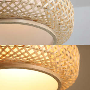 Adorables lámparas colgantes de madera de bambú tejidas a mano para interiores, hogar, oficina, Hotel y restaurante, decoraciones, accesorio de iluminación de lujo - Product Image 6