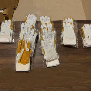 Premium Baseball batting <b>gloves</b> 100% Original Cowhide Leather <b>Gloves</b> Anti-Slip Palm and Breathable <b>Mesh</b> for Youth and Adults - Product Image 2