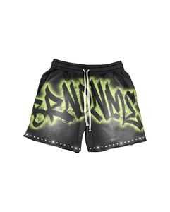 Concevez votre marque 100% coton Streetwear Sun Fade Sweat Shorts français éponge Logo personnalisé lavage à l'acide en détresse Shorts strass - Product Image 1