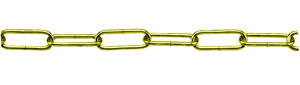Catena per Lampadari Genovese in Ferro Ottonato Filo mm. 1,5 N 10 Mt 25 - Product Image 1