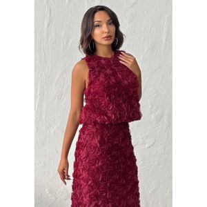 ท็อปโชว์ - เสื้อแขนกุดลายดอกกุหลาบขายส่ง - สีกากี - Product Image 4