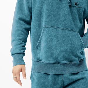 Acid wash surdimensionné hommes sweats à capuche 100% coton tricoté tissage conception en gros logo personnalisé sweats à capuche Pakistan - Product Image 1