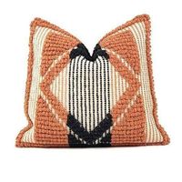 Housse de coussin carrée jacquard haut-bas de luxe moderne sur mesure, motif feuille, pour la maison – Vente chaude