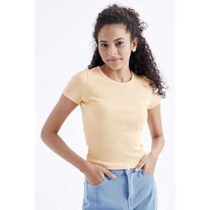 Camiseta Básica de Manga Corta y Cuello Redondo para Mujer Tommylife Wholesale, Color Verde Pistacho - 97202 - VERDE PISTÁCIO - Product Image 5