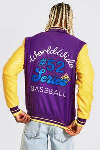 Veste universitaire personnalisée pour hommes col montant veste Letterman avec impression de logo hiver chaud blouson de baseball OEM ODM - Product Image 3