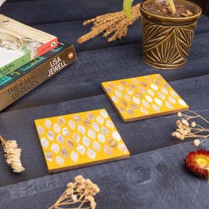 Posavasos de té y café con incrustaciones de hueso, mosaico hecho a mano, posavasos para bebidas MOP, alfombrillas para tazas de concha de madreperla - Product Image 3