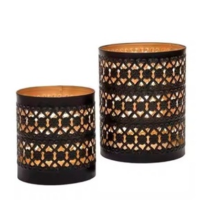 Support votif en métal durable de haute qualité chic et intemporel avec finition dorée pour la décoration de Noël - Product Image 6