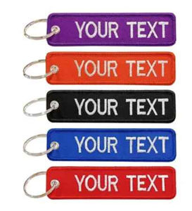 Anime Design Custom Logo Embroidery Keyring Woven Keychain Key Chains Wholesale Custom Logo Keychain - Product Image 1