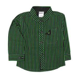 Chemise à carreaux pour nouveau-né garçon - Vert - Product Image 1