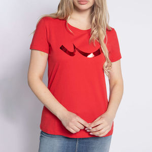 Camisetas de Algodón Orgánico 100% para Mujer, Nuevo Estilo, Protección UV, 220g, Ropa Casual de Invierno, Suministro al por Mayor, Personalizadas - Product Image 1